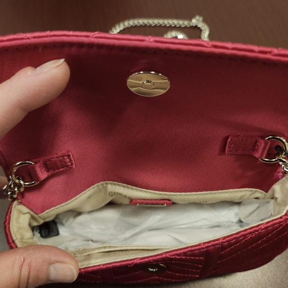 NWT Guess Pink/Gold Jewel Mini Flap Clutch Purse - Picture 8 of 12